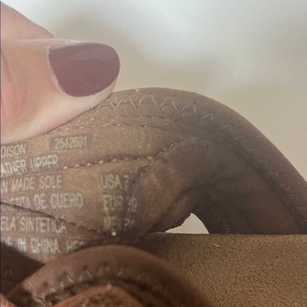 Earth Spirit Tan Leather Sandals Size 7 - Picture 10 of 11